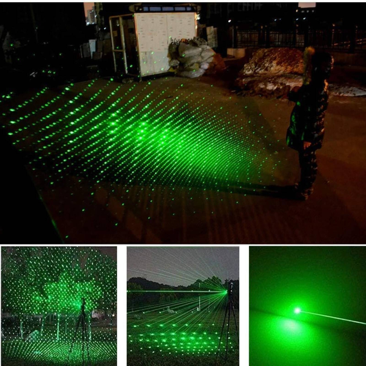 MOCNY WSKAŹNIK LASEROWY LASER POINTER ZIELONY AKU + ŁADOWARKA I NAKŁADKA