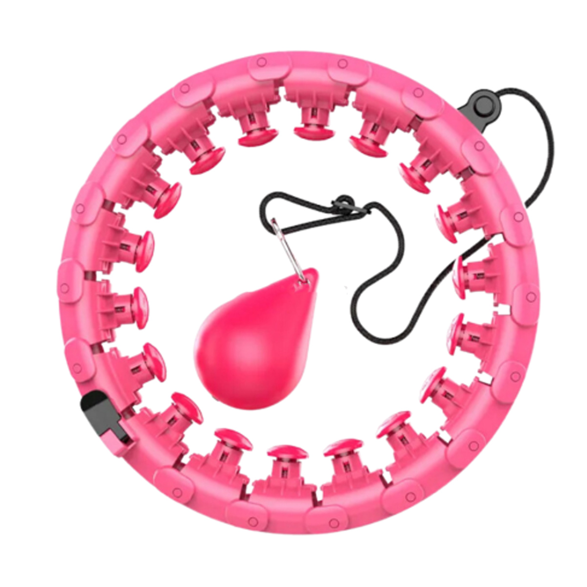 HULA HOP Z OBCIĄŻENIEM WYPUSTKAMI MASAŻ ODCHUDZAJĄCE SMART 24 SEKCJE 50-107