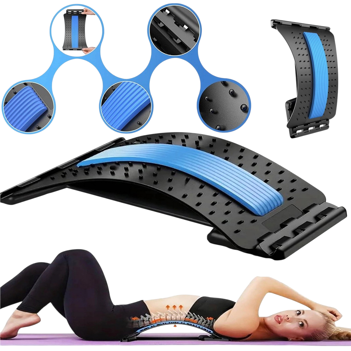 PRZYRZĄD NA ROZCIĄGANIE PLECÓW MOCNY MASAŻER KRĘGOSŁUPA POMOCNY BÓL PLECÓW