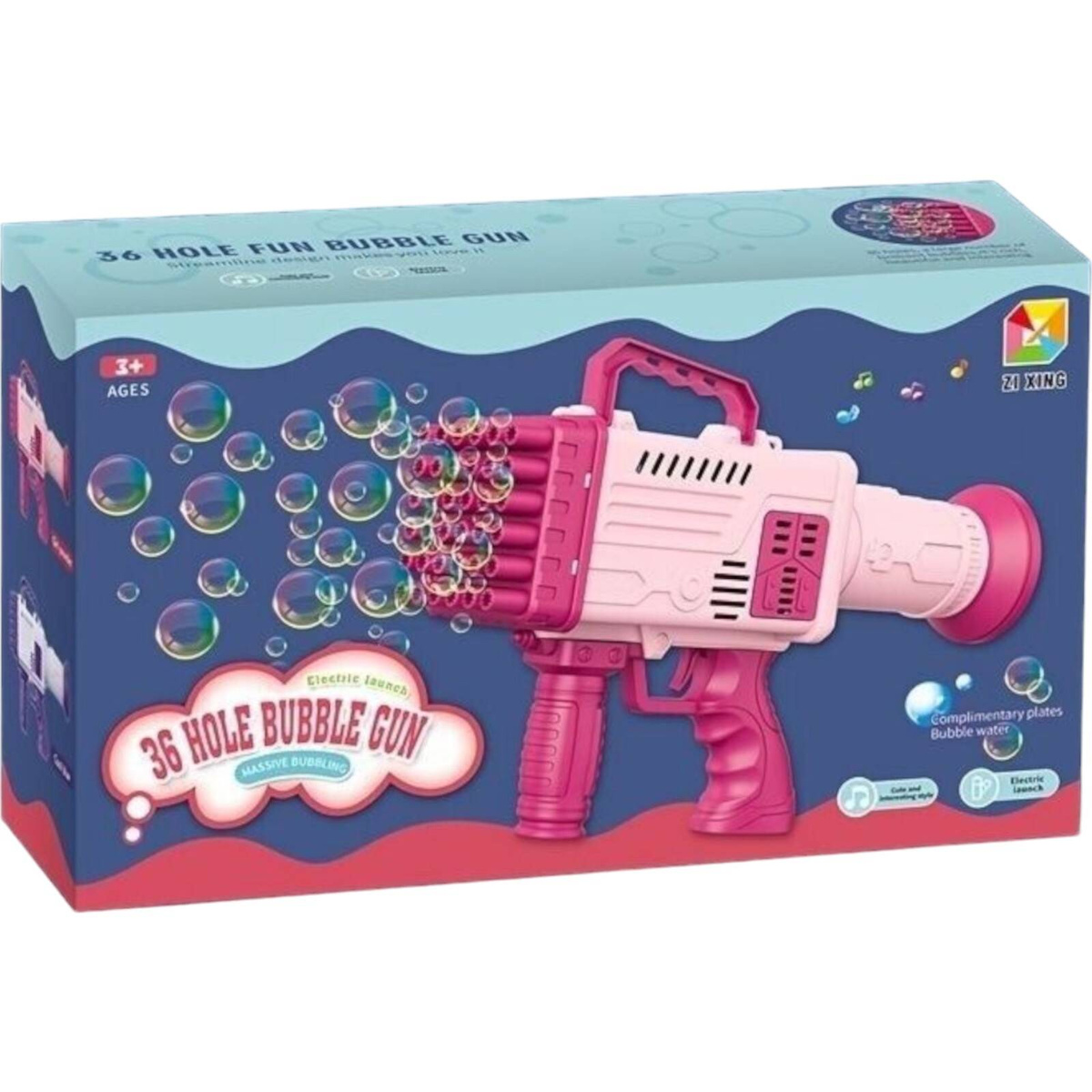 WYRZUTNIA DO BANIEK MYDLANYCH BAŃKI MYDLANE PISTOLET MEGA BAZOOKA + PŁYN