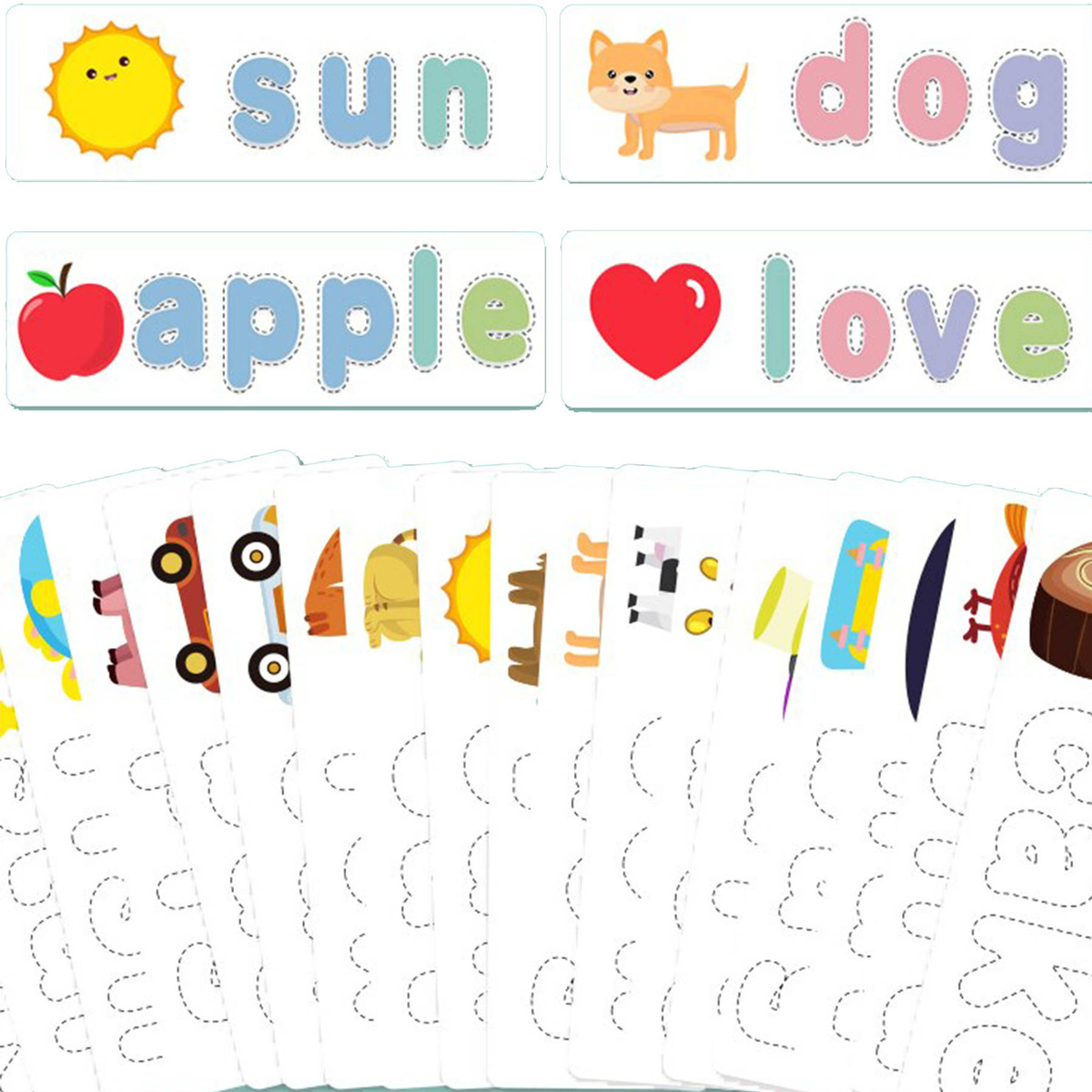 PUZZLE DREWNIANE UKŁADANKA NAUKA ANGIELSKIEGO DLA NAJMŁODSZYCH SŁÓWKA ABC