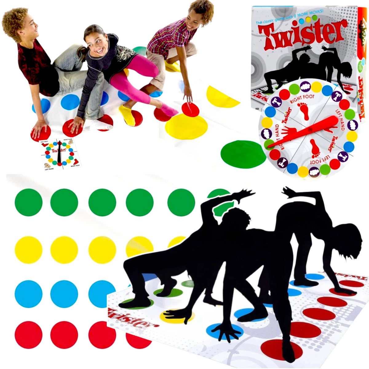 GRA TWISTER RODZINNA GRA TOWARZYSKA ZRĘCZNOŚCIOWA RUCHOWA GIERKA IMPREZOWA