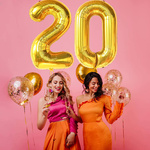 BALON FOLIOWY CYFRA 0 ZERO ZŁOTY NA URODZINY JUBILEUSZ URODZINOWY 80cm