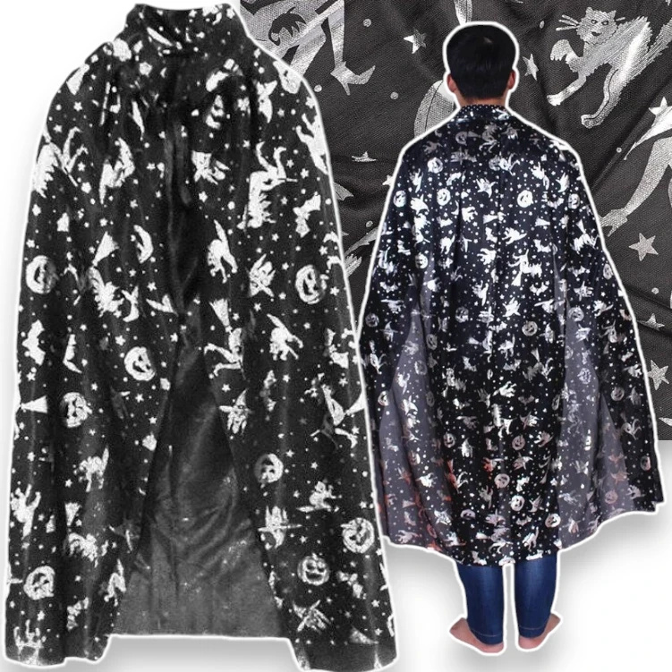 DŁUGA PELERYNA CZAROWNICY WIEDŹMY PRZEBRANIE NA HALLOWEEN KOSTIUM NA BAL