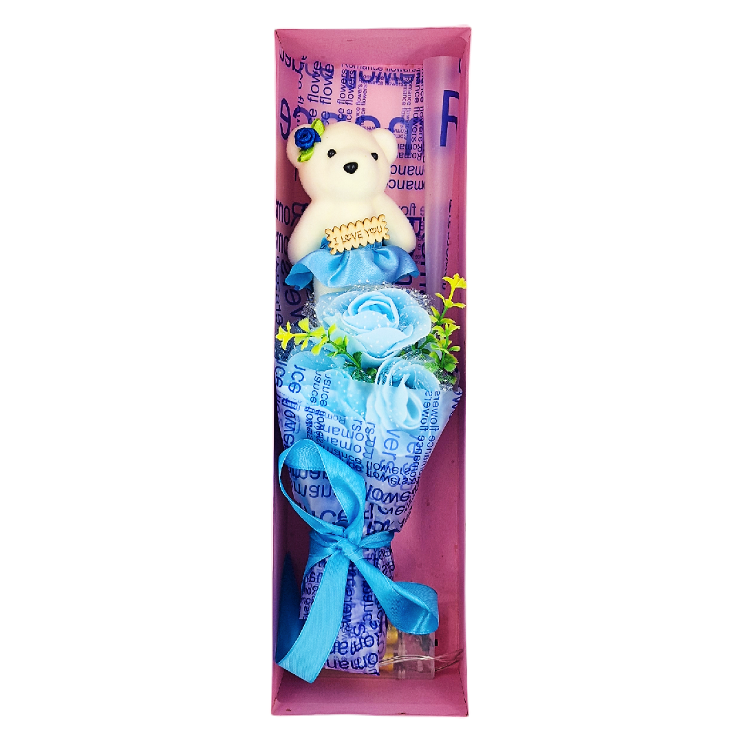 ZESTAW PREZENTOWY NA WALENTYNKI PREZENT WIECZNA RÓŻA MIŚ I LOVE YOU PREZENT