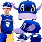 LILO I STICH CZAPKA Z DASZKIEM DLA DZIECI BEJSBOLÓWKA LETNIA Z USZAMI STICH