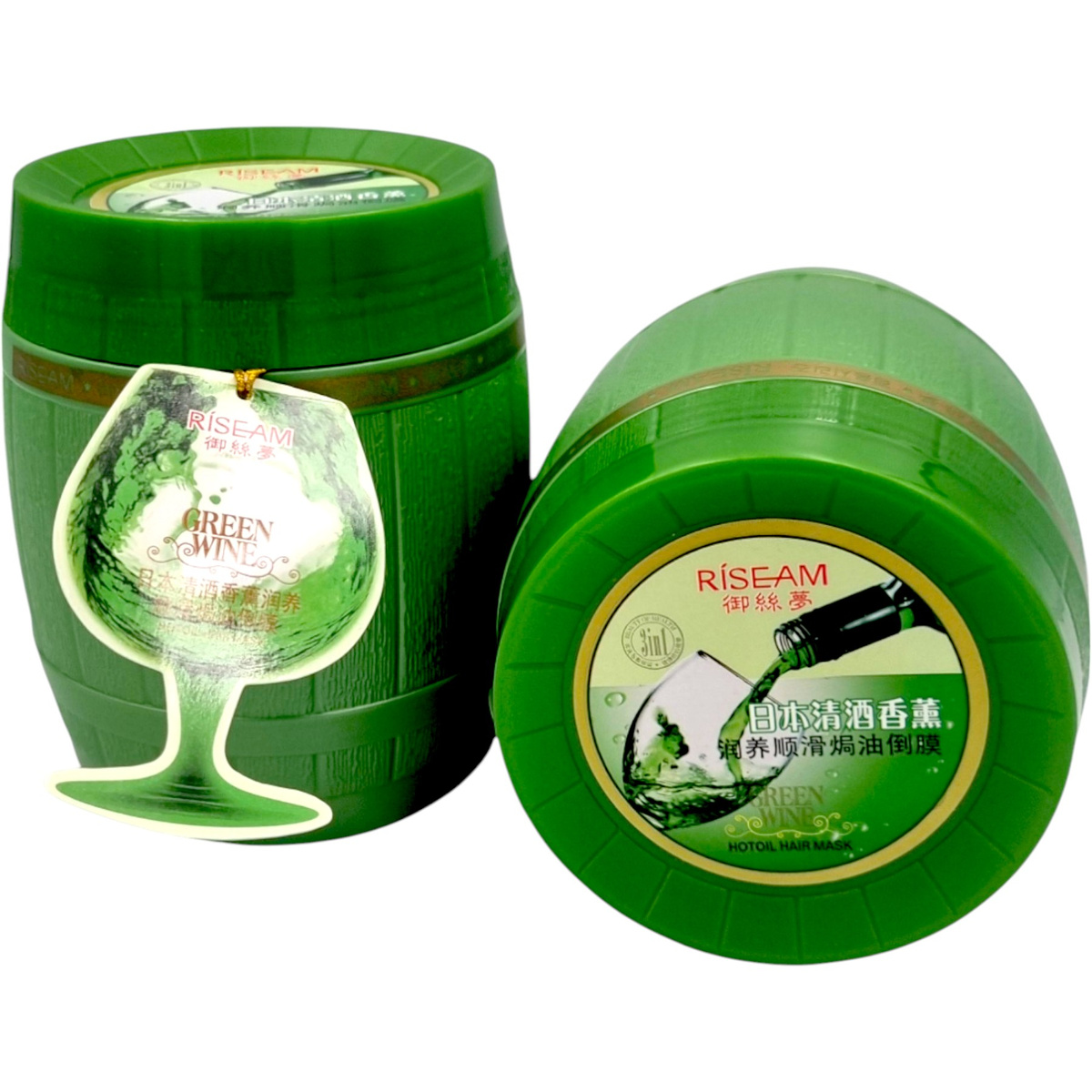 RISEAM MASKA DO WŁOSÓW Z DODATKIEM ZIELONEGO WINA 700g ZDROWE LŚNIĄCE WŁOSY