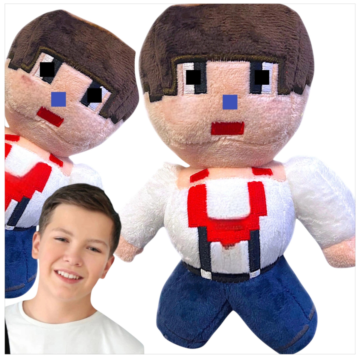 MINECRAFT PLUSZOWA MASKOTKA MAŁY STEVE DZIECKO POSTAĆ Z GRY PRZYTULANKA