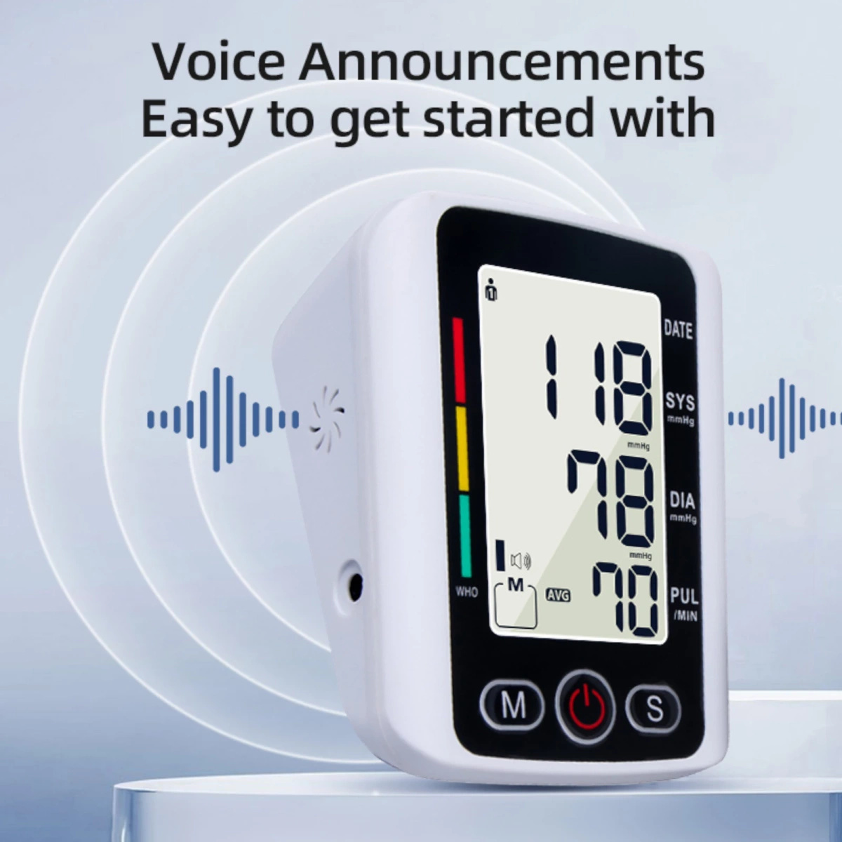 CIŚNIENIOMIERZ NARAMIENNY ELEKTRONICZNY DUŻY WYŚWIETLACZ LED 22-32CM ZAPIS 