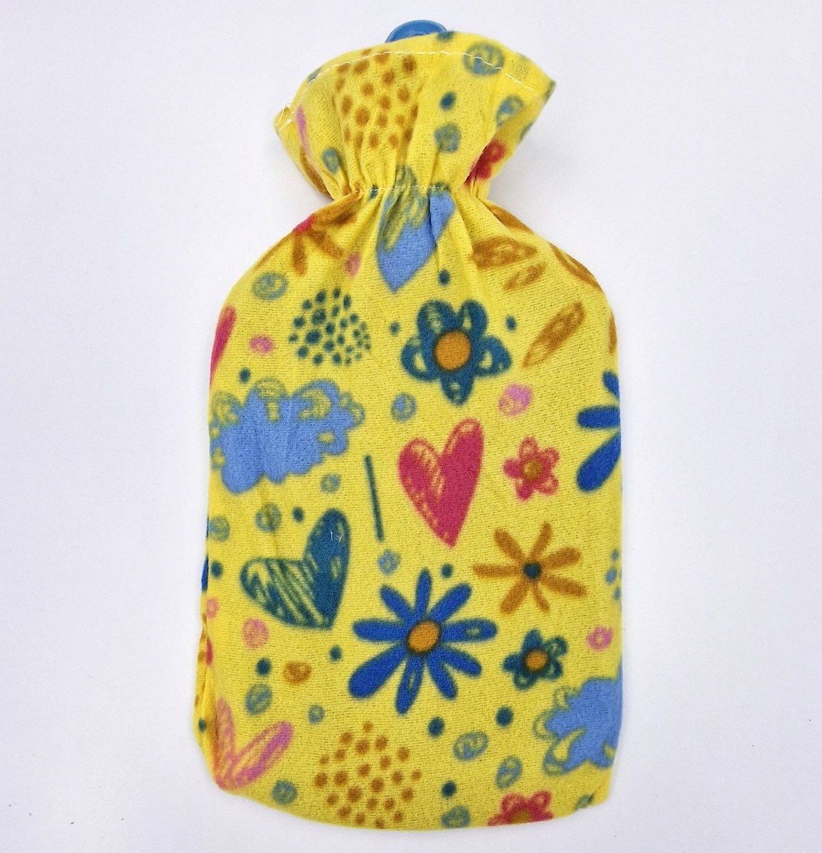 TERMOFOR GUMOWY W PLUSZOWYM POKROWCU ROZGRZEWACZ CIEPŁY MIŁY 2 LITRY WODY