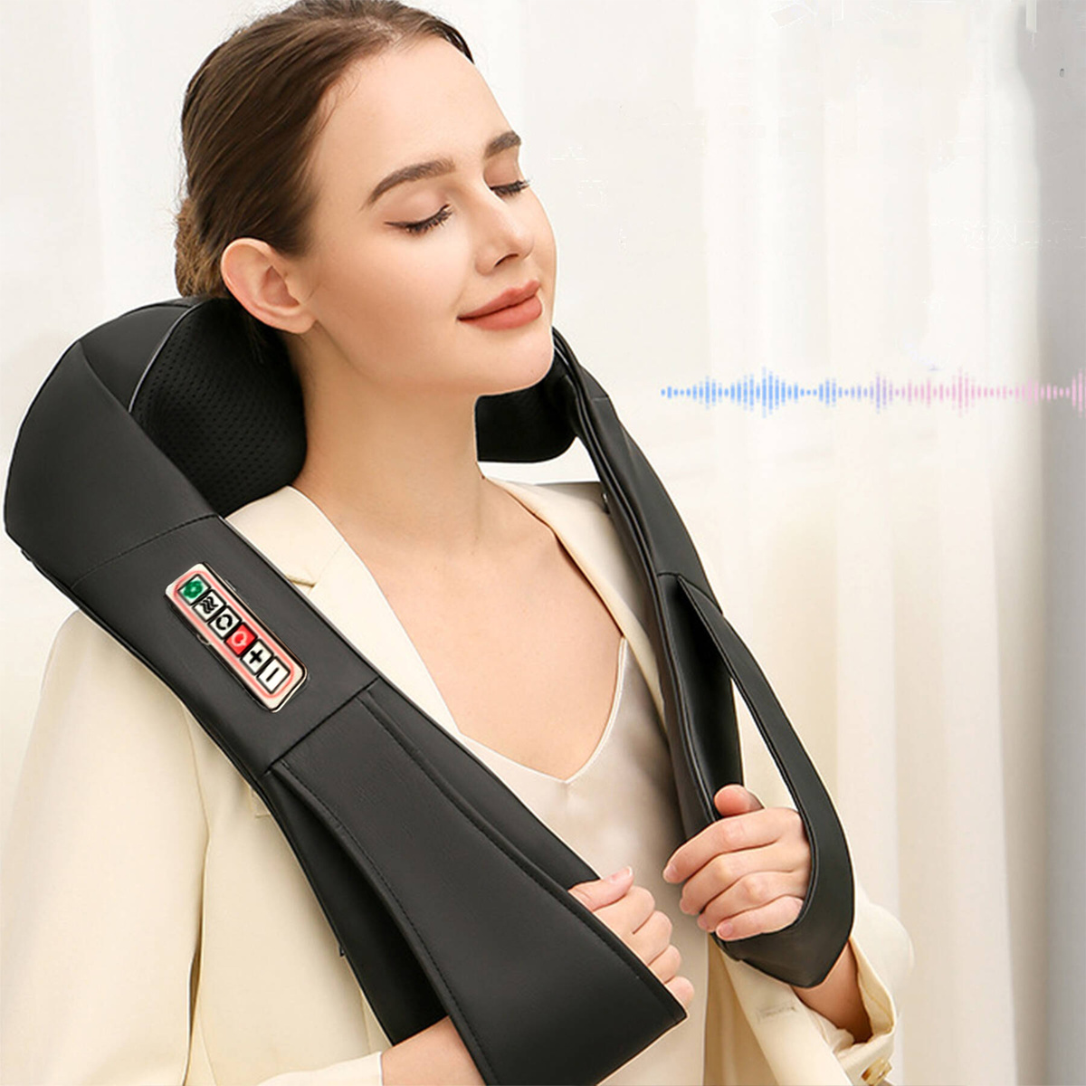 MASAŻER SZYI KARKU RAMION PLECÓW SHIATSU GŁOWICE SPRĘŻYNUJĄCE DZIEŃ MATKI