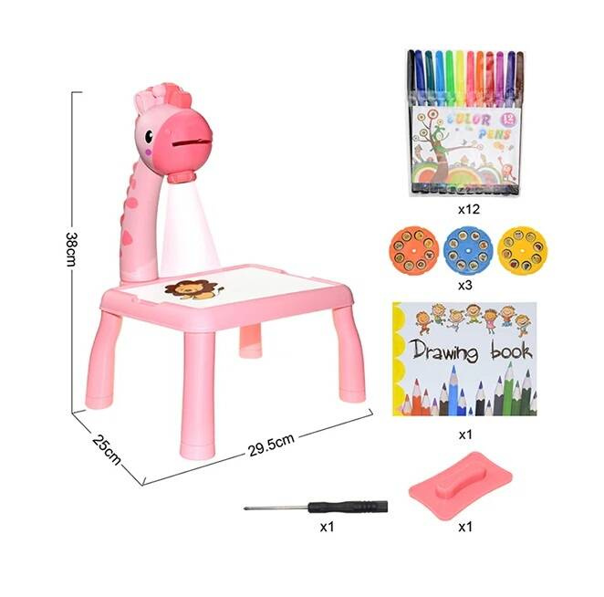 STOLIK DO MALOWANIA DUŻY XL TABLICA DO RYSOWANIA Z PROJEKTOREM MAGICZNY