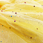 Tiulowa Spódniczka Żółta Błyszcząca 30cm