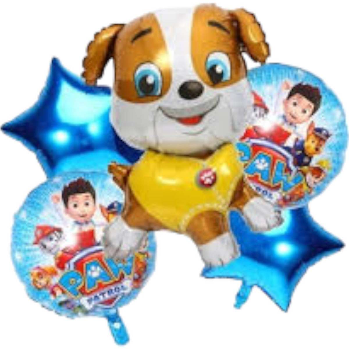 ZESTAW BALONÓW PSI PATROL RUBBLE BALONY NA URODZINY IMPREZA DLA DZIECI 5szt