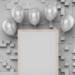 ZESTAW BALONÓW METALICZNYCH SREBRO ŚLUB WESELE IMPREZA 100szt BALONY 30cm