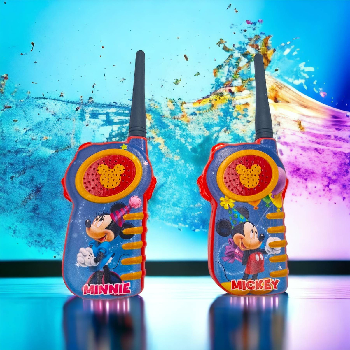 MYSZKA MIKI WALKIE TALKIE DWIE SŁUCHAWKI KRÓTKOFALÓWKI 2x KRÓTKOFALÓWKA