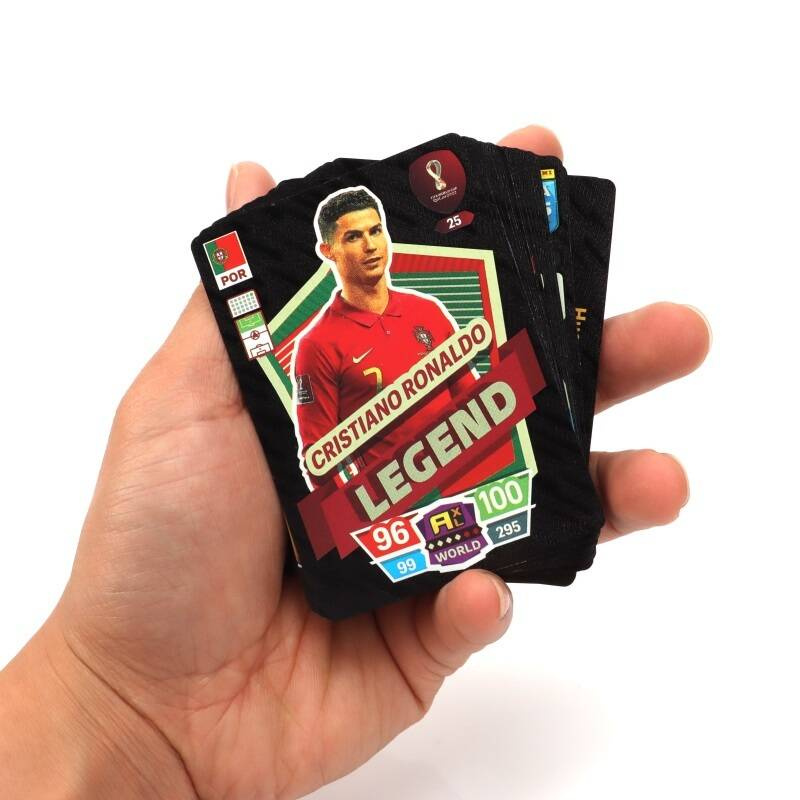 KARTY PIŁKARSKIE KOLEKCJONERSKIE DLA FANÓW FUTBOLU CZARNE 55 PIŁKA NOŻNA