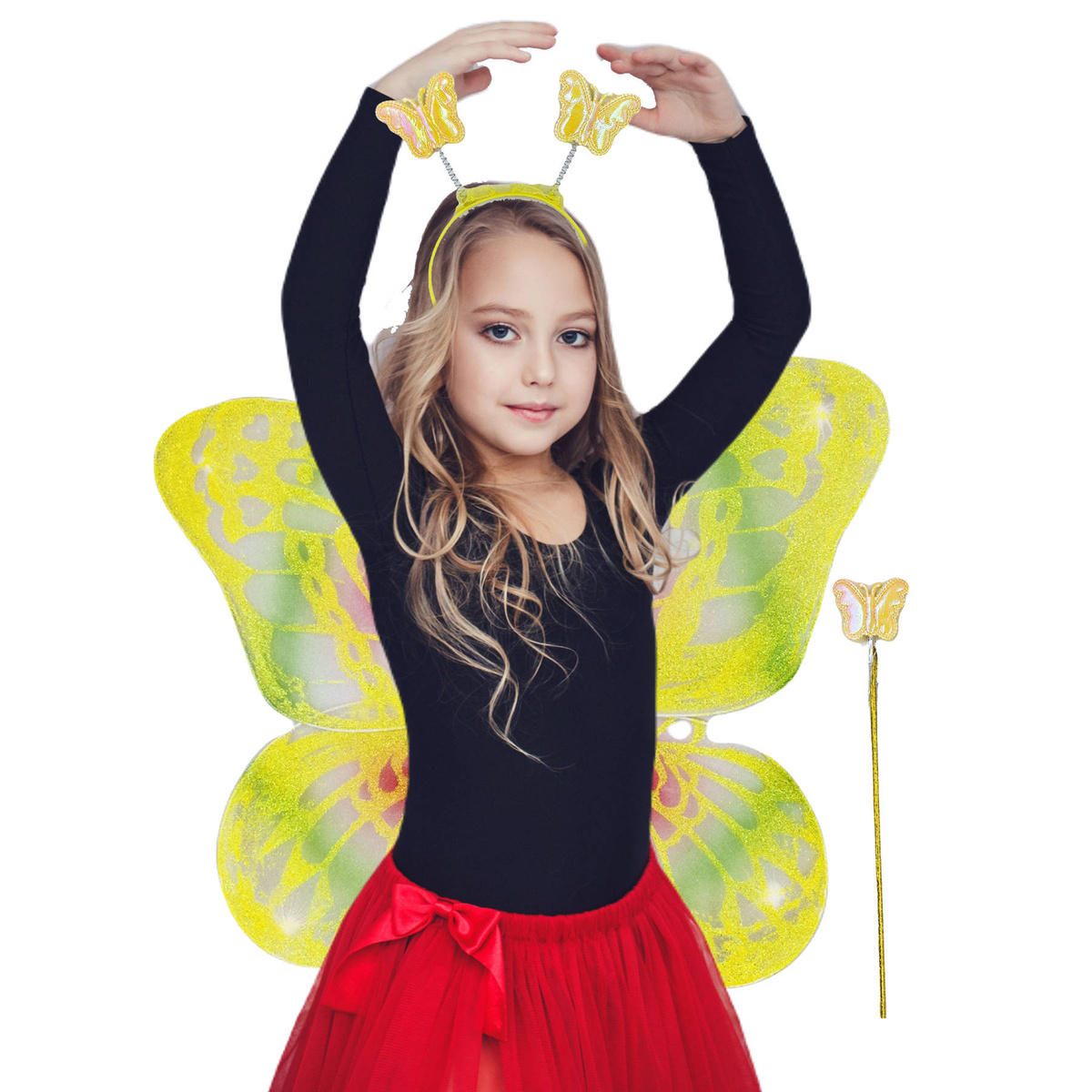 STRÓJ MOTYLEK PRZEBRANIE MOTYL DLA DZIEWCZYNKI 3w1