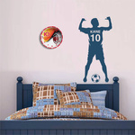 ZEGAR ŚCIENNY DLA KIBICA AC MILAN DZIECIĘCY CICHY DLA FANÓW DRUŻYNY