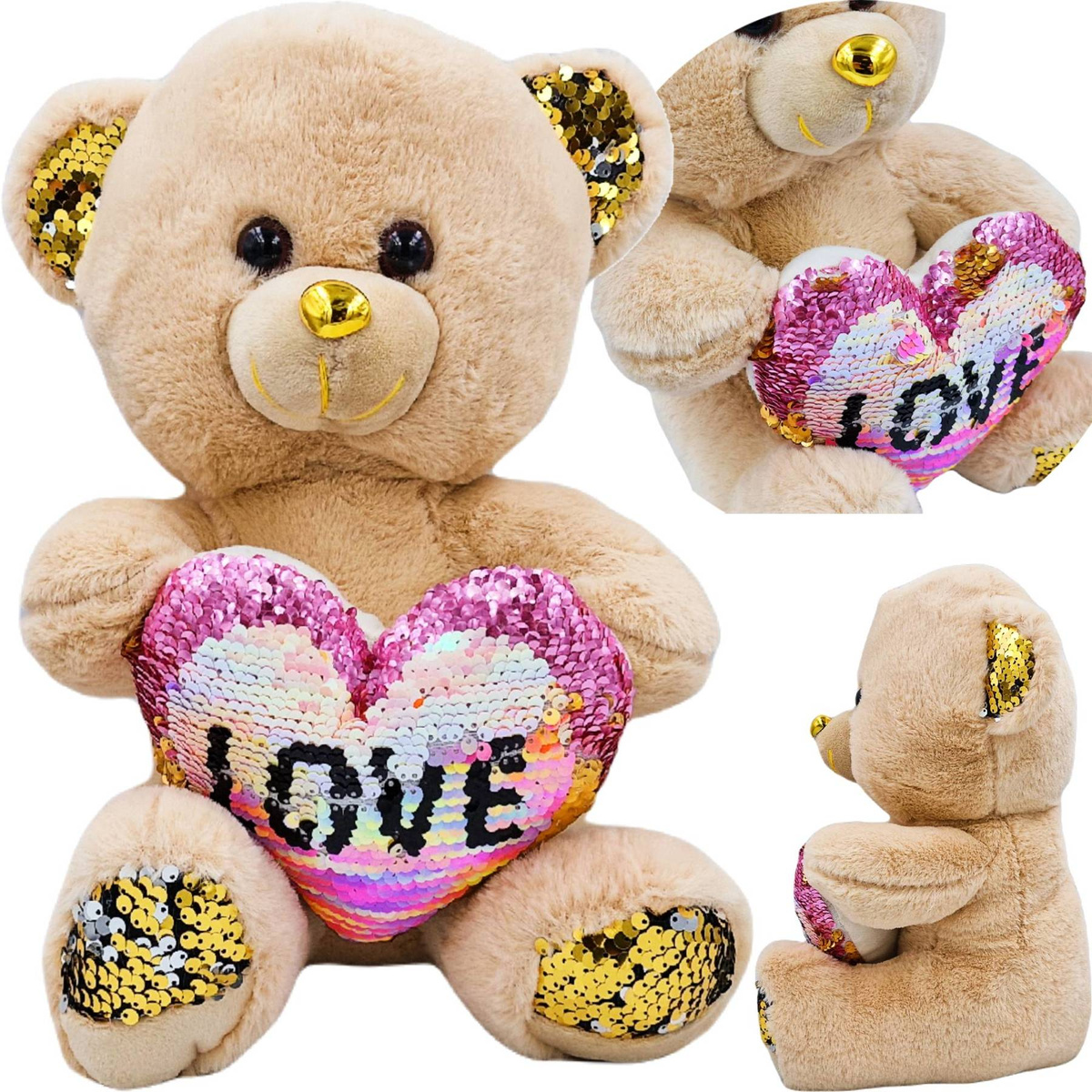 MASKOTKA MIŚ PLUSZOWY MASKOTKA SERCE LOVE PRZYTULANKA PREZENT PLUSZAK