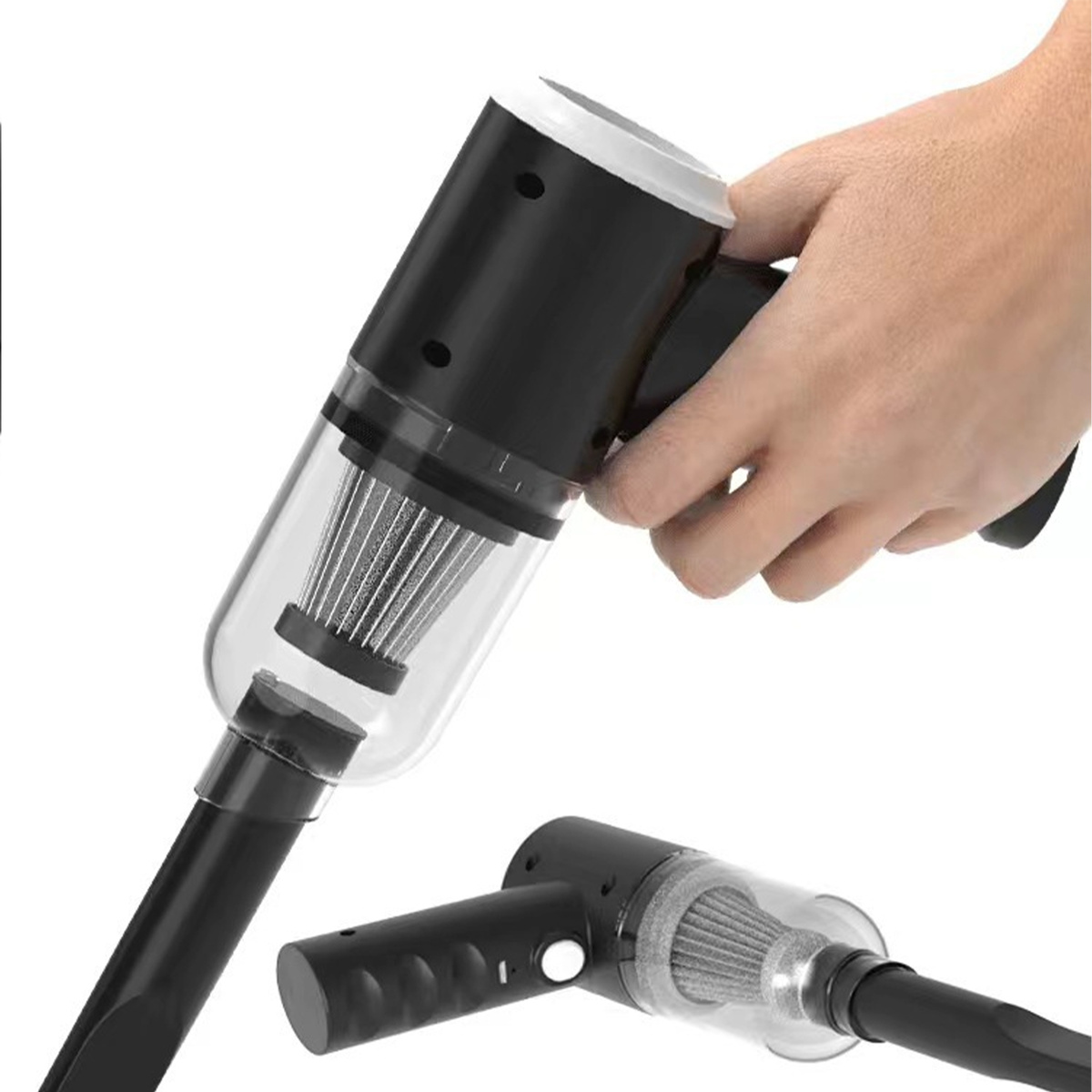 MINI RĘCZNY ODKURZACZ DO DOMU SAMOCHODU BEZPRZEWODOWY DO AUTA  3w1 DMUCHAWA