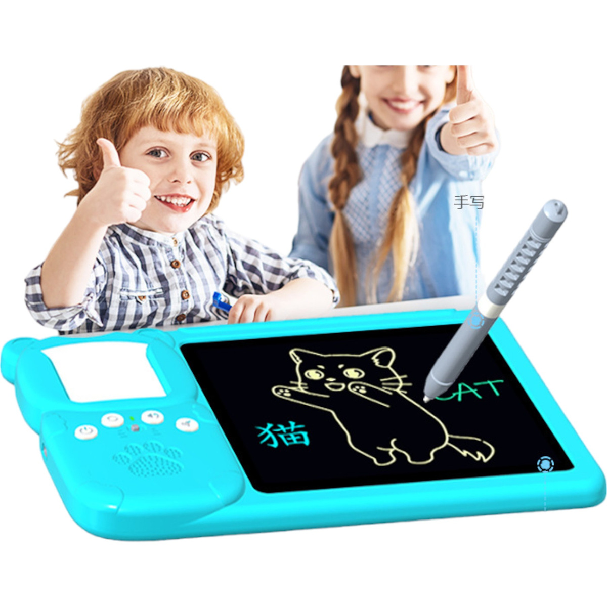 TABLET DO RYSOWANIA + CZYTNIK KART DO NAUKI ANGIELSKIEGO 224 SŁÓWKA EDU 2w1