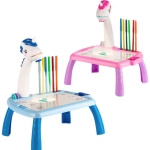 MAGICZNY STOLIK DO RYSOWANIA Z PROJEKTOREM TABLICA DUŻA ŚWIECI STÓŁ BIURKO