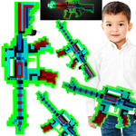 MINECRAFT KARABIN Z GRY DIAMENTOWY PISTOLET ŚWIECI LED DZWIĘK MUZYKA