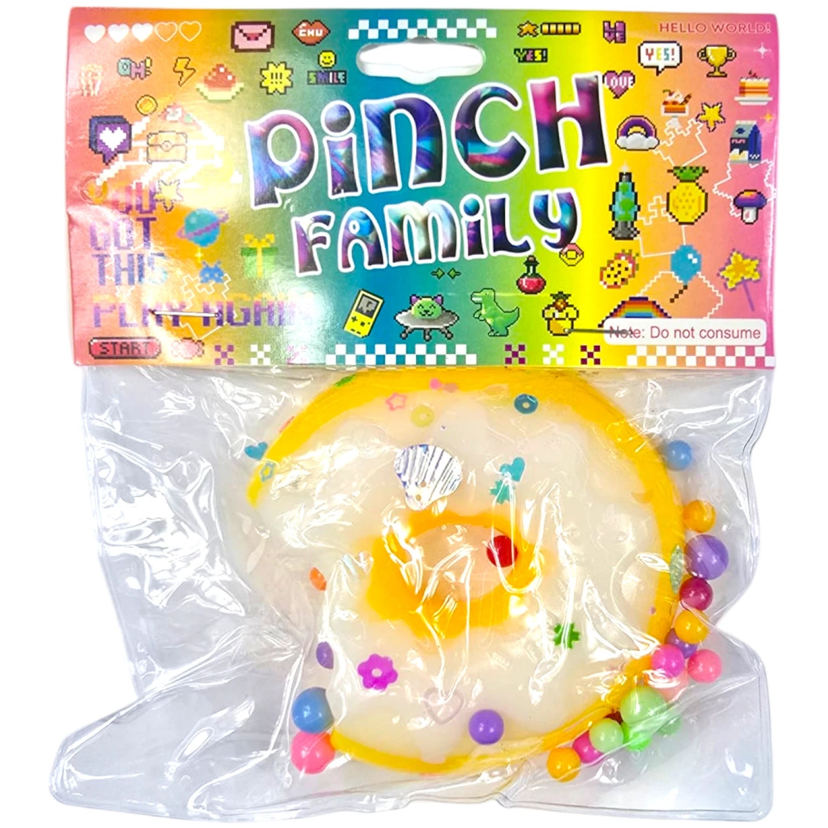 GNIOTEK ANTYSTRESOWY SENSORYCZNY DONUT PĄCZEK Z POSYPKĄ SQUISHY DONAT