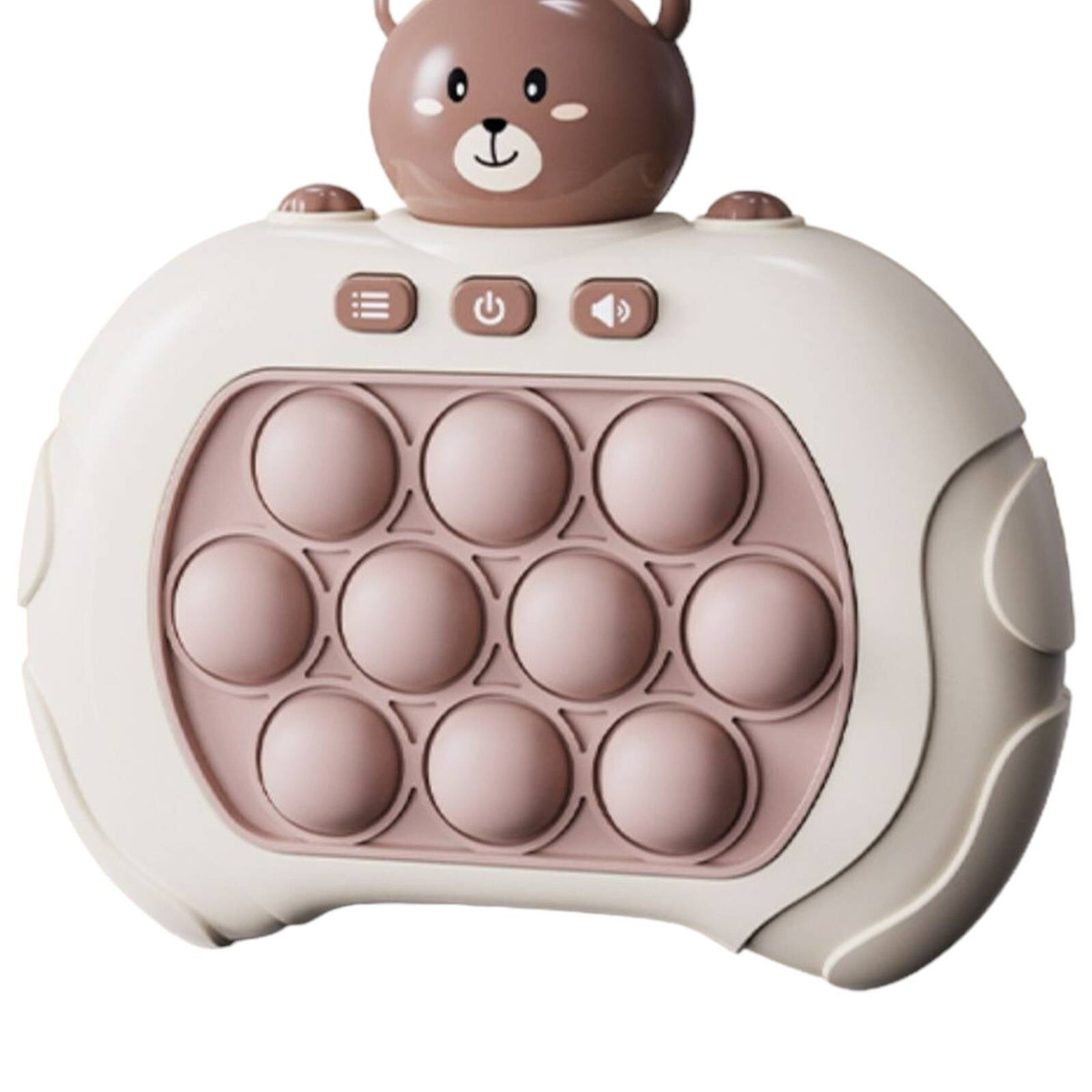 GRA ZRĘCZNOŚCIOWA POP IT ANTYSTRESOWA ELEKTRYCZNA KONSOLA MIŚ 80 POZIOMÓW