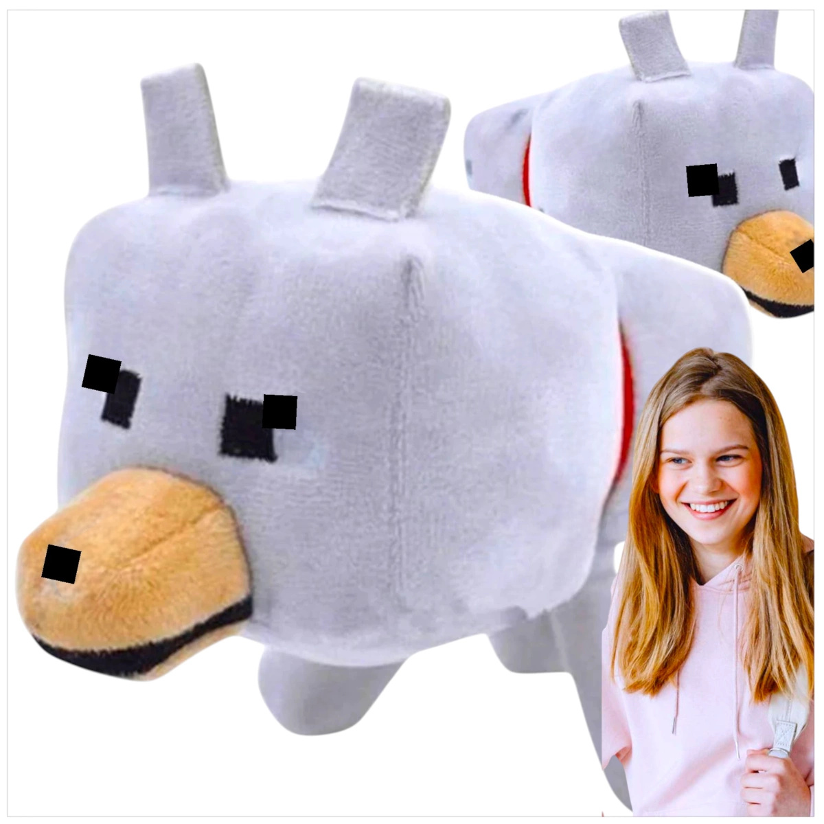 MINECRAFT PIES WILK DUŻA MASKOTKA Z GRY PLUSZOWA PLUSZAK POSTAĆ MIĘKKI 