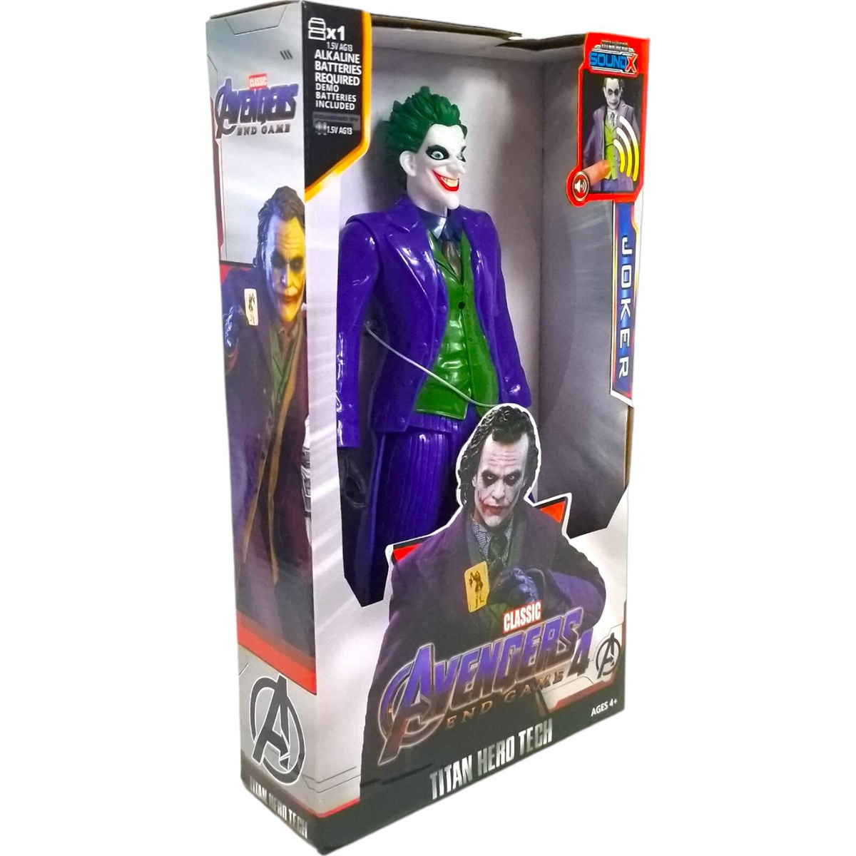 JOKER DUŻA FIGURKA INTERAKTYWNA AVENGERS RUCHOMA ŚWIECI DŹWIĘK GOTHAM 30CM