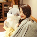 CHOMIK Z KOCYKIEM DUŻA MASKOTKA PRZYTULANKA PODUSZKA KOCYK PLUSZAK 35CM