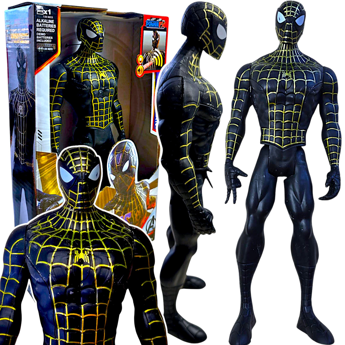 SPIDERMAN FIGURKA SPIDERMANA INTERAKTYWNA RUCHOME RĘCE NOGI ŚWIECI DŹWIĘK