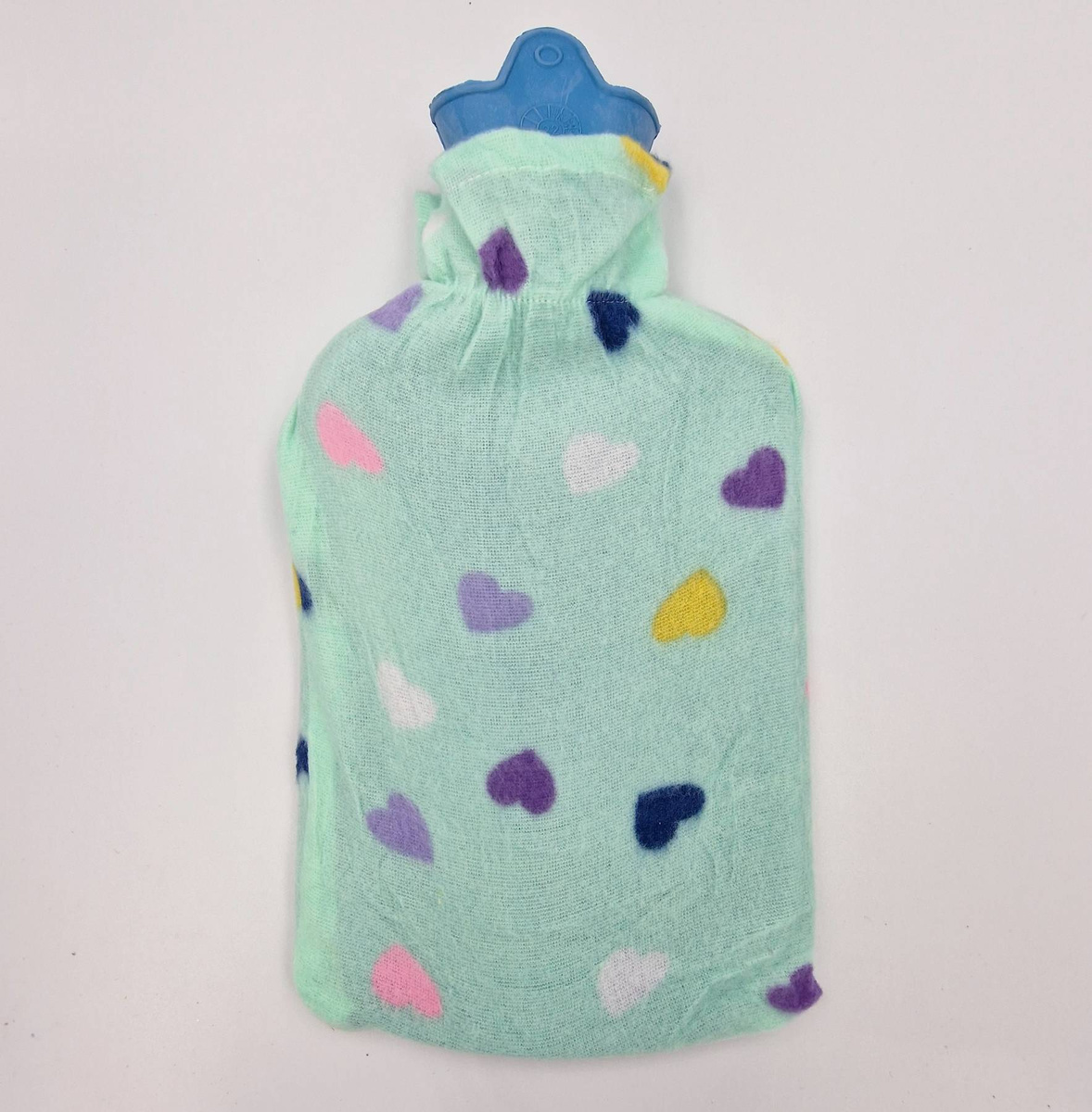 TERMOFOR GUMOWY W PLUSZOWYM POKROWCU ROZGRZEWACZ CIEPŁY MIŁY 2 LITRY WODY