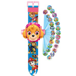 PSI PATROL SKYE ZEGAREK 3D Z PROJEKOTOREM RZUTNIK WYŚWIETLA OBRAZ FIGURKA