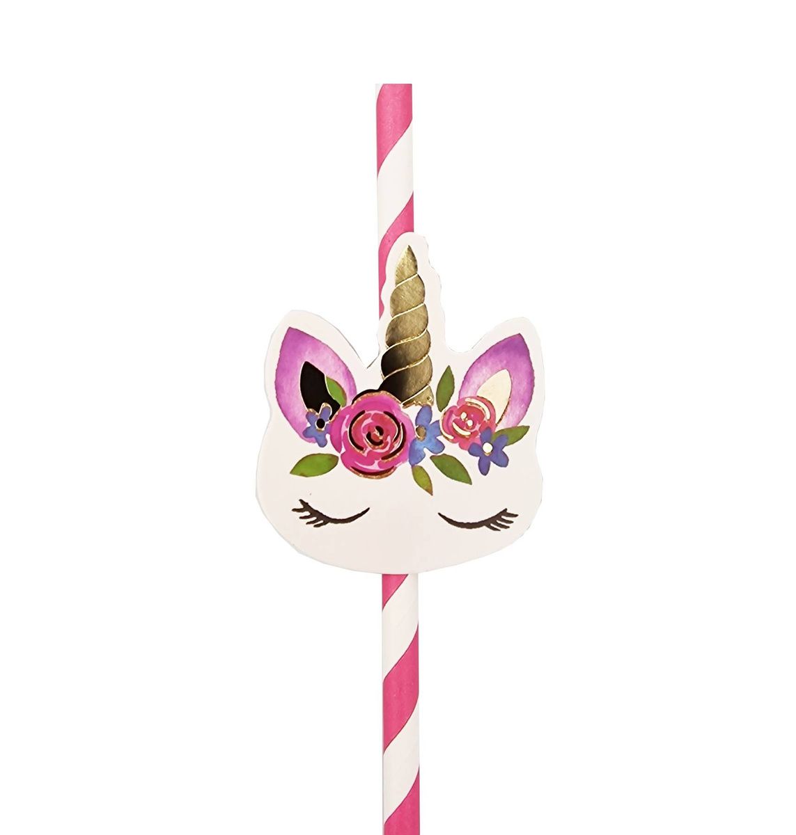 SŁOMKI PAPIEROWE RURKI DO NAPOJÓW JEDNOROŻEC 6 szt JEDNORAZOWE EKOLOGICZNE