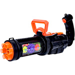 DUŻY PISTOLET MECHANICZNY Z DŹWIĘKIEM I ŚWIATŁEM ZABAWKA RUCHOWA ŚWIECI LED