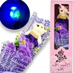 ZESTAW PREZENTOWY NA WALENTYNKI PREZENT 3x WIECZNA RÓŻA MIŚ I LOVE YOU