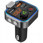TRANSMITER BLUETOOTH 5.0 FM ŁADOWARKA USB PD 20W MOCNY MIKROFON NA PREZENT 