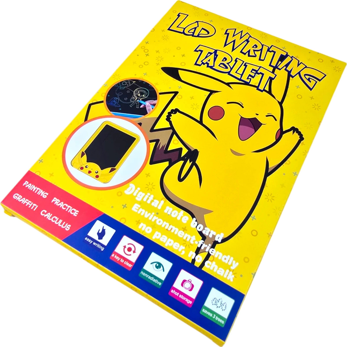 PIKACHU TABLET DLA DZIECI DO RYSOWANIA 8'' TABLICA EDUKACYJNA LCD DLA FANA