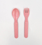 ZESTAW DLA DZIECI DO JEDZENIA 2 TALERZE PRZEGRÓDKI + SZTUĆCE WIDELEC ŁYŻKA