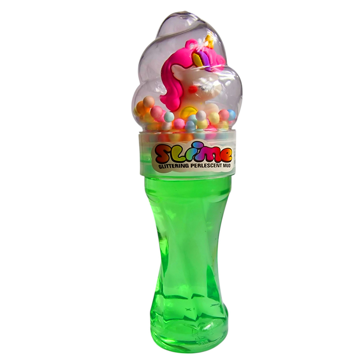 SLIME MASA PLASTYCZNA BROKATOWA W TUBIE GLUTY + FIGURKA JEDNOROŻEC KULECZKI