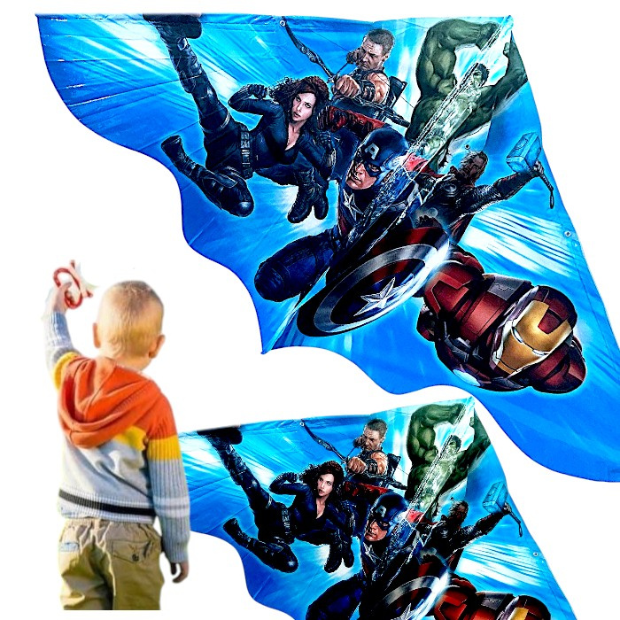 AVENGERS DUŻY LATAWIEC DLA DZIECI XL HULK IRONMAN 116 x 60 cm SUPERBOHATER