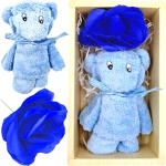 ZESTAW PREZENTOWY MIŚ PLUSZOWY RĘCZNIK WIECZNA RÓŻA PREZENT  NA WALENTYNKI