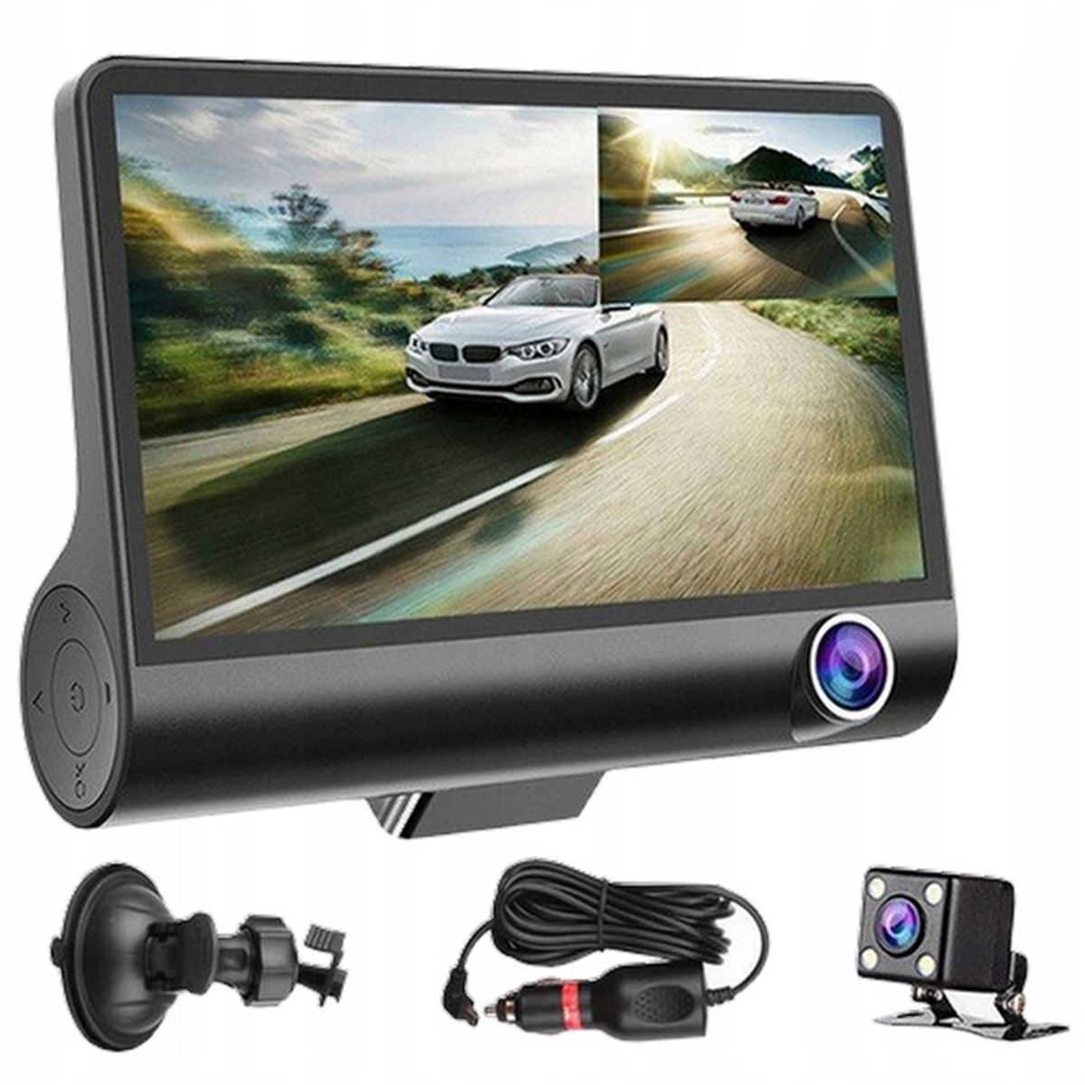 WIDEOREJESTRATOR KAMERA SAMOCHODOWA FULL HD 3KAMERY KAMERA COFANIA G-SENSOR