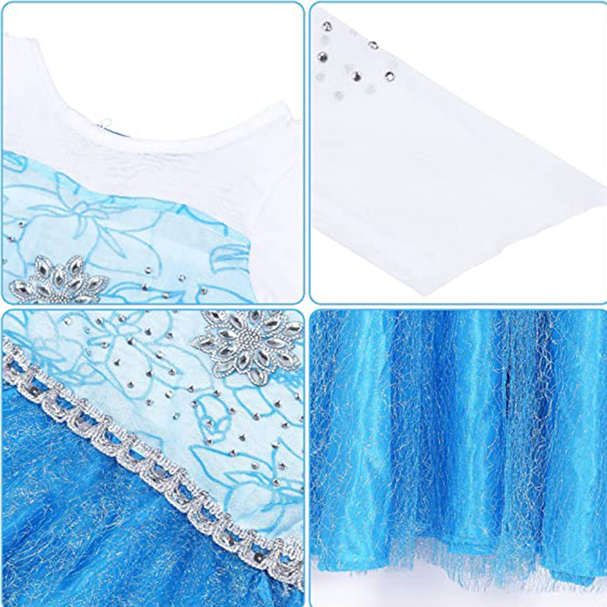 ELSA STRÓJ NA BAL SUKIENKA DŁUGA PRZEBRANIE DLA DZIEWCZYNKI KRAINA LODU