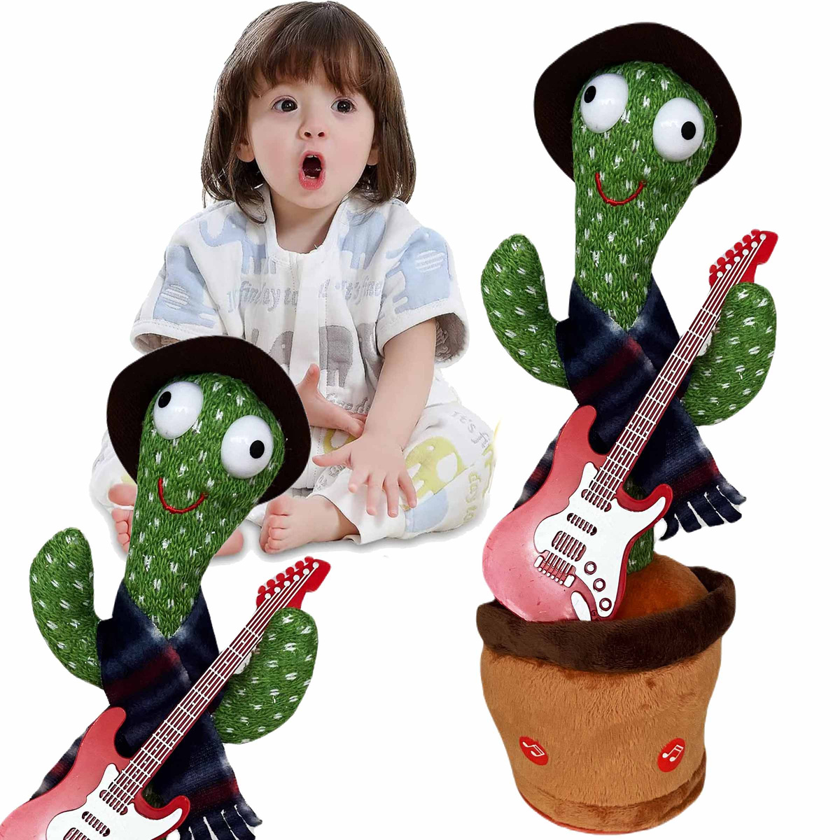 KAKTUS ŚPIEWAJĄCY TAŃCZĄCY POWTARZA MÓWI TAŃCZY POWTARZA ŚWIECI PIOSENKI