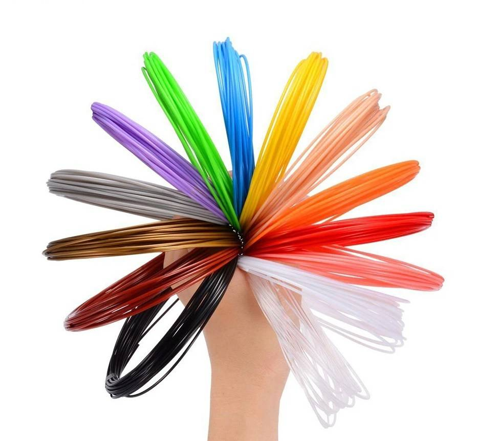 WKŁADY DO DŁUGOPISU 3D FILAMENT PEN 50 METRÓW MIX KOLORÓW KOLOROWY WKŁAD