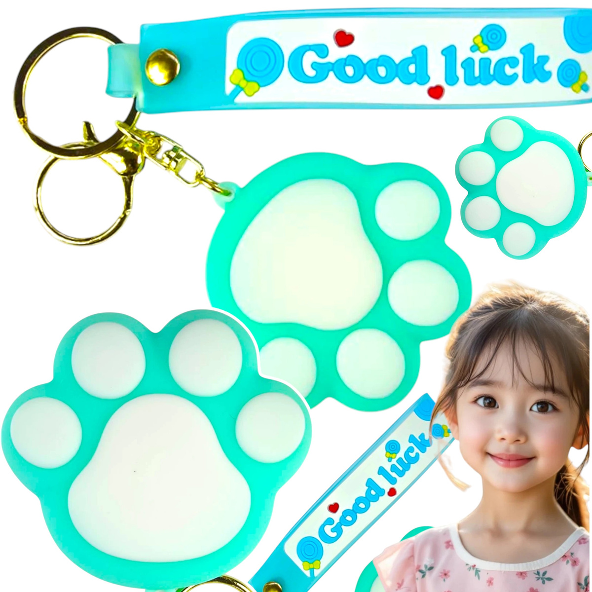 BRELOCZEK DO KLUCZY PSIA ŁAPKA ZAWIESZKA BRELOK WISIOREK KOCIA ŁAPA KOLORY